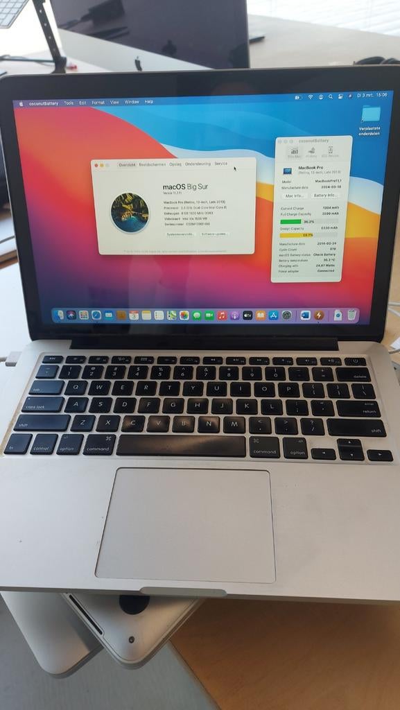 Macbook Pro late 2013 i5 8gb 250gb, Computers en Software, Apple Macbooks, MacBook Pro, 256 GB, 2 tot 3 Ghz, Qwerty
