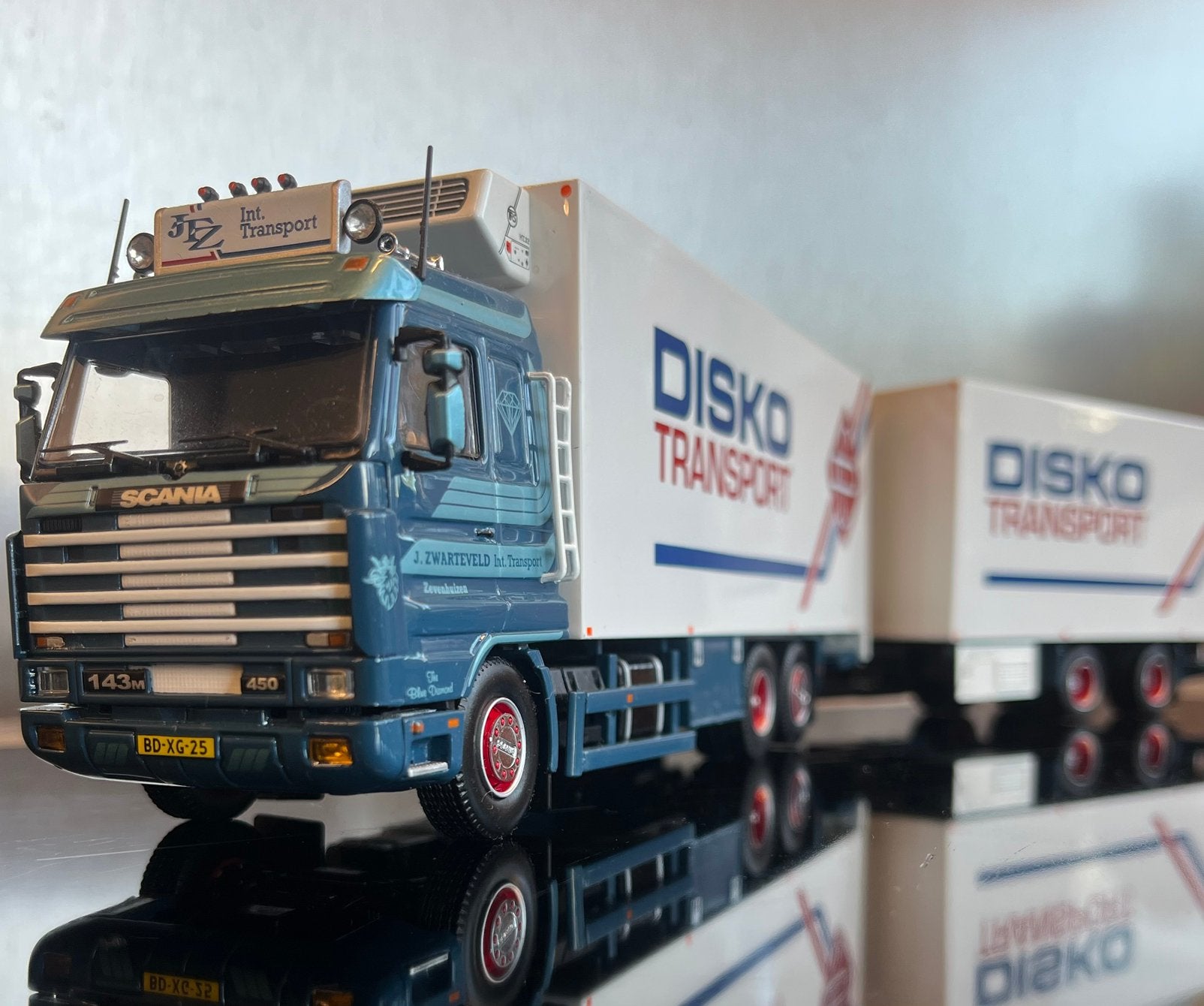 Tekno Scania 143 Disko koelcombi van Jan Zwarteveld, Ophalen of Verzenden, Nieuw, Bus of Vrachtwagen, Tekno