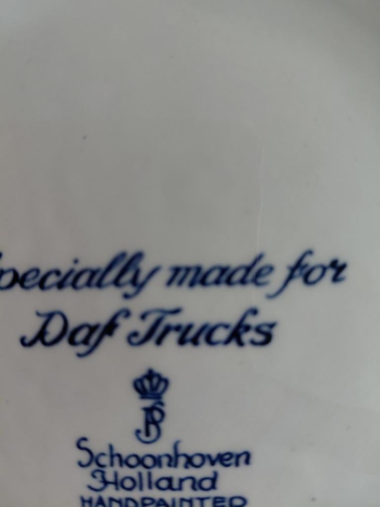 Delfts Blauw DAF Trucks Schoonhoven Wandbord, Ophalen of Verzenden