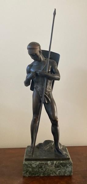 Bronzen beeld De Speerwerper, Antiek en Kunst, Ophalen, Brons