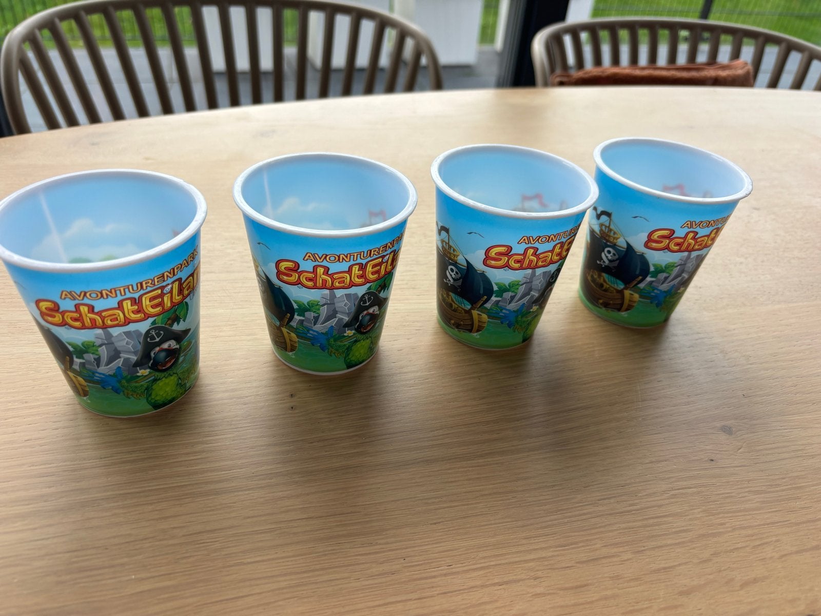 4 pirateb Schateiland bekers, Ophalen of Verzenden, Nieuw
