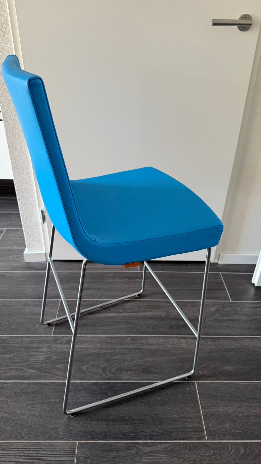 Montis barkruk ‘Jim’ 2x, Ophalen, Met voetsteun, 60 tot 90 cm, Leer