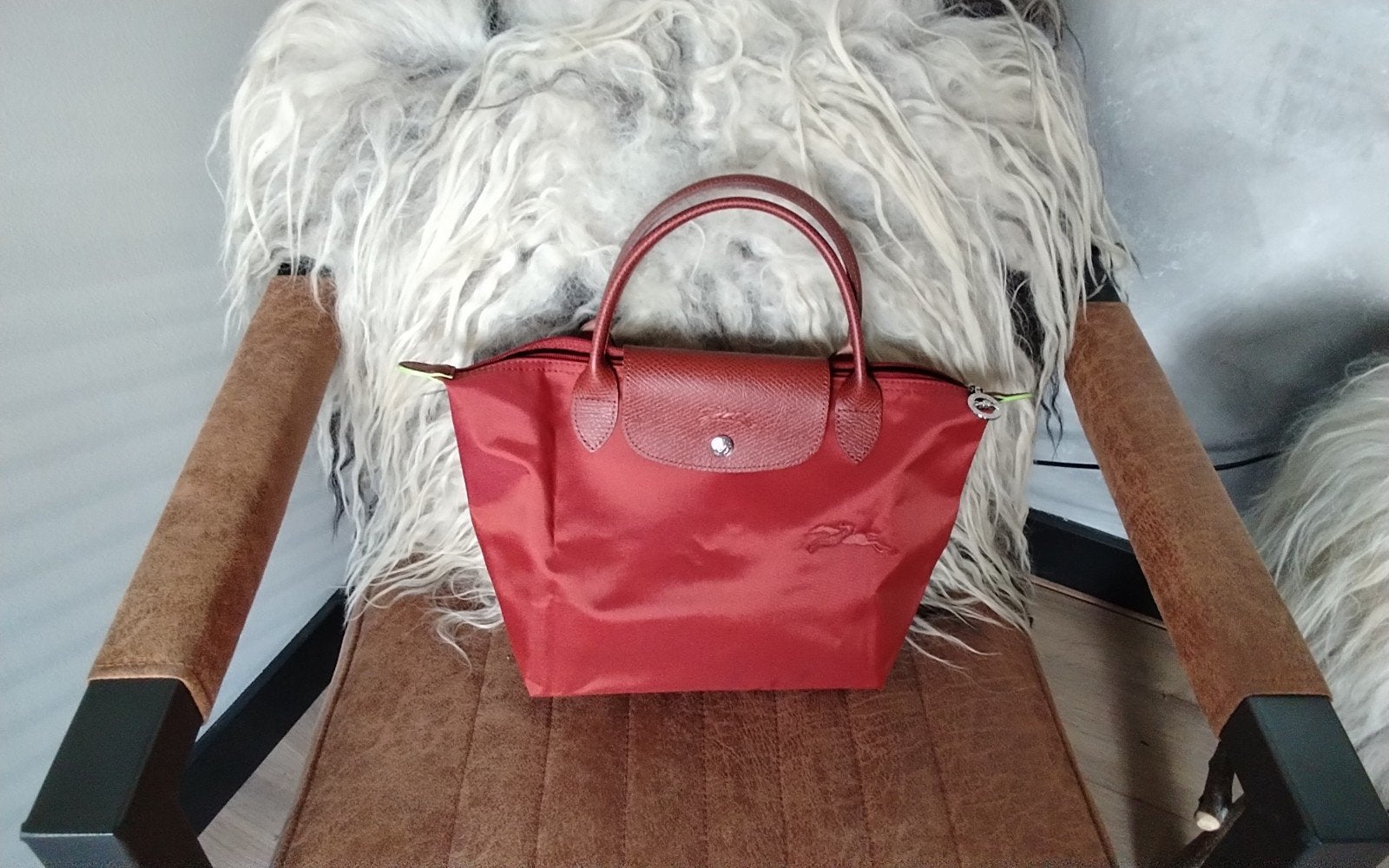 Longchamp Le Pliage Handtas - Terracotta, Ophalen of Verzenden, Nieuw, Overige kleuren, Handtas
