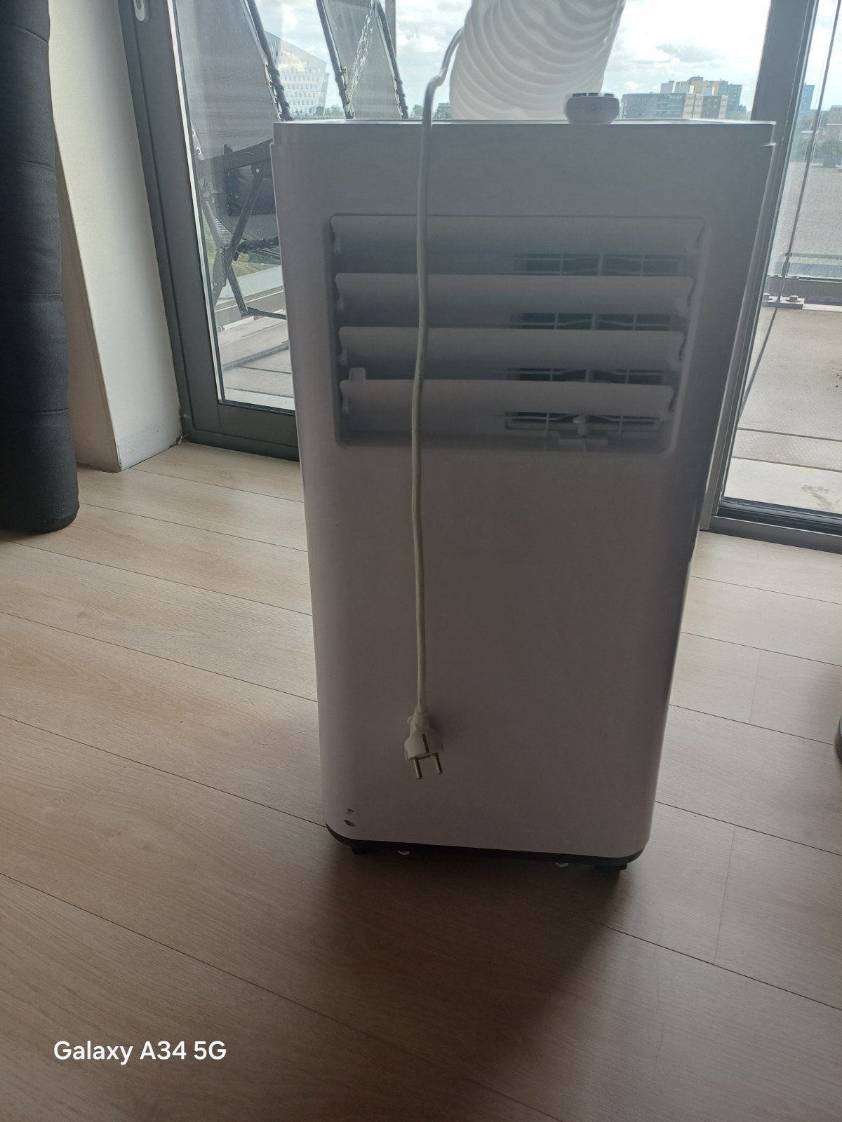 Mobiele airco Termozeta met afstandsbediening, Witgoed en Apparatuur, Airco's, Gebruikt, Timer, Minder dan 60 m³, 2 snelheden