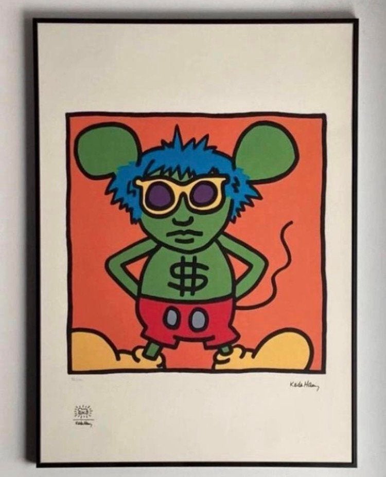 Keith Haring : litho op groot formaat, Ophalen of Verzenden