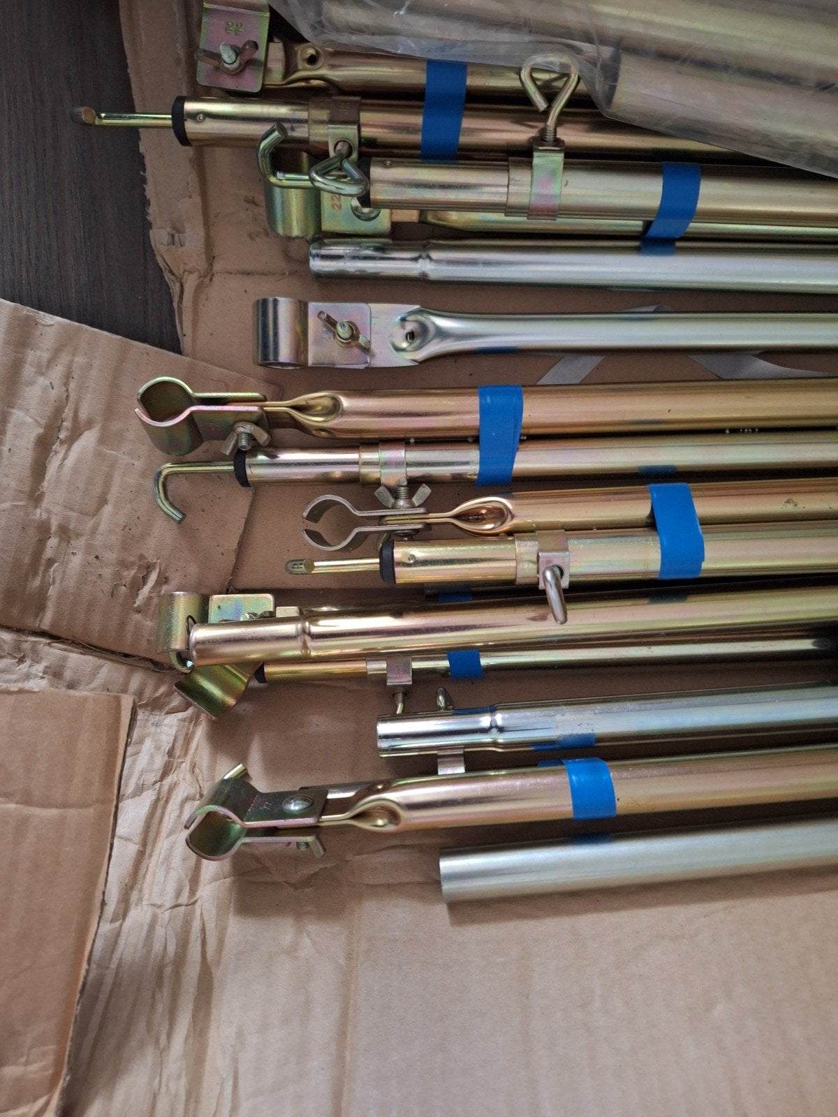 Assortiment tentstokken en verandastokken., Caravans en Kamperen, Tentaccessoires, Ophalen