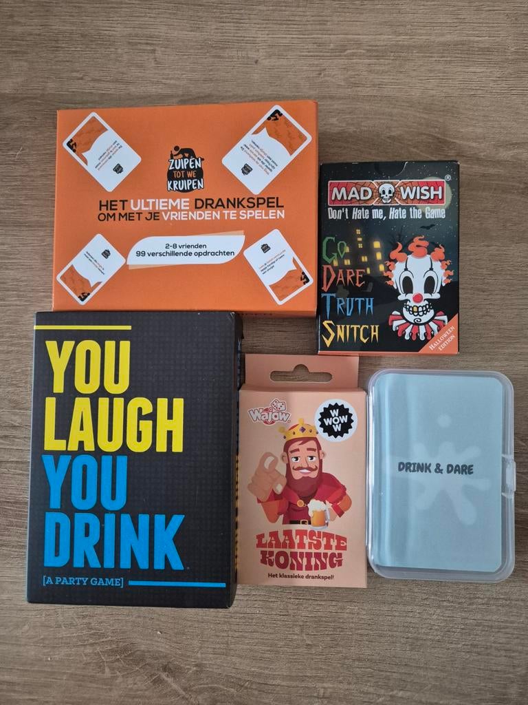 Drankspelletjes, Hobby en Vrije tijd, Gezelschapsspellen | Kaartspellen, Ophalen of Verzenden, Zo goed als nieuw