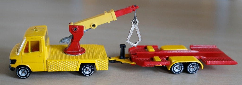 Siku 2220 Mercedes 208 sleepwagen met aanhanger, Ophalen, Gebruikt, Auto, SIKU