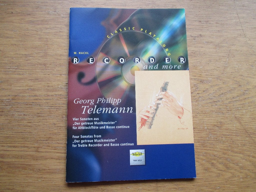 Georg Philipp Telemann -Recorder and more+cd - alt blokfluit, Muziek en Instrumenten, Gebruikt, Piano, Klassiek, Ophalen of Verzenden