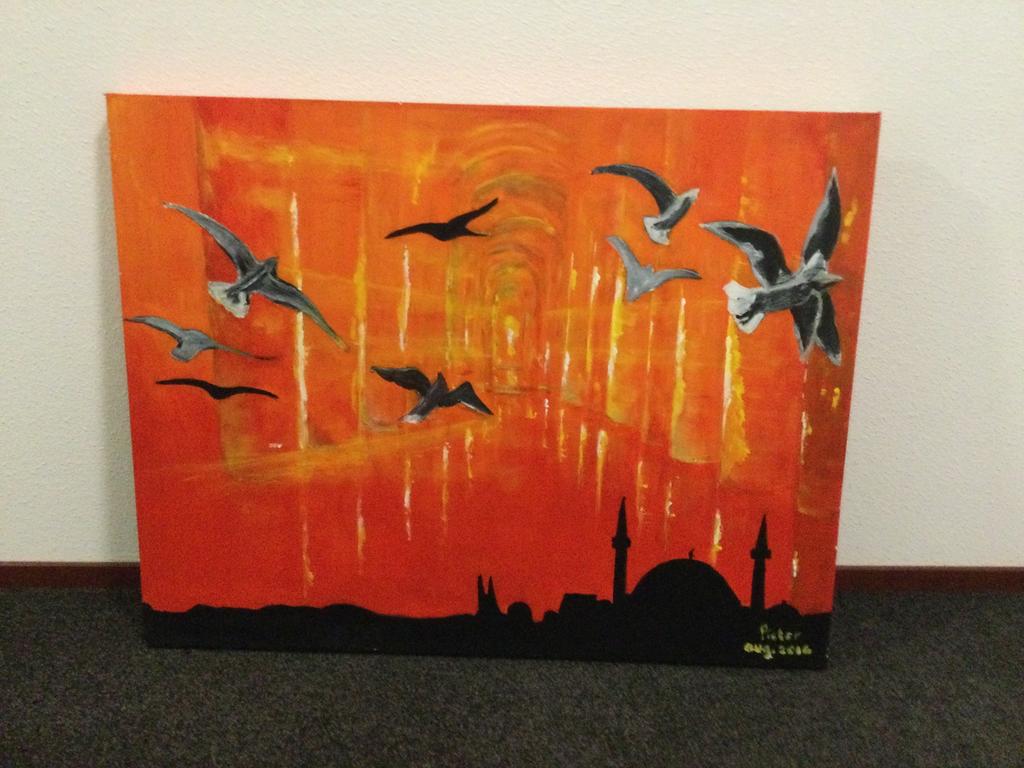 Schilderij “Istanbul”, acryl., Antiek en Kunst, Kunst | Schilderijen | Klassiek, Ophalen