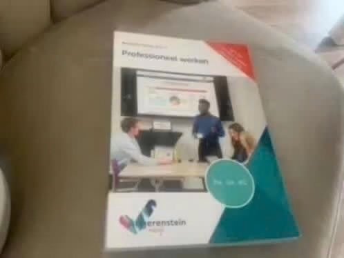 Professioneel werken - Boek voor school of studie, Verzenden, Zo goed als nieuw, Overige niveaus, Overige vakken