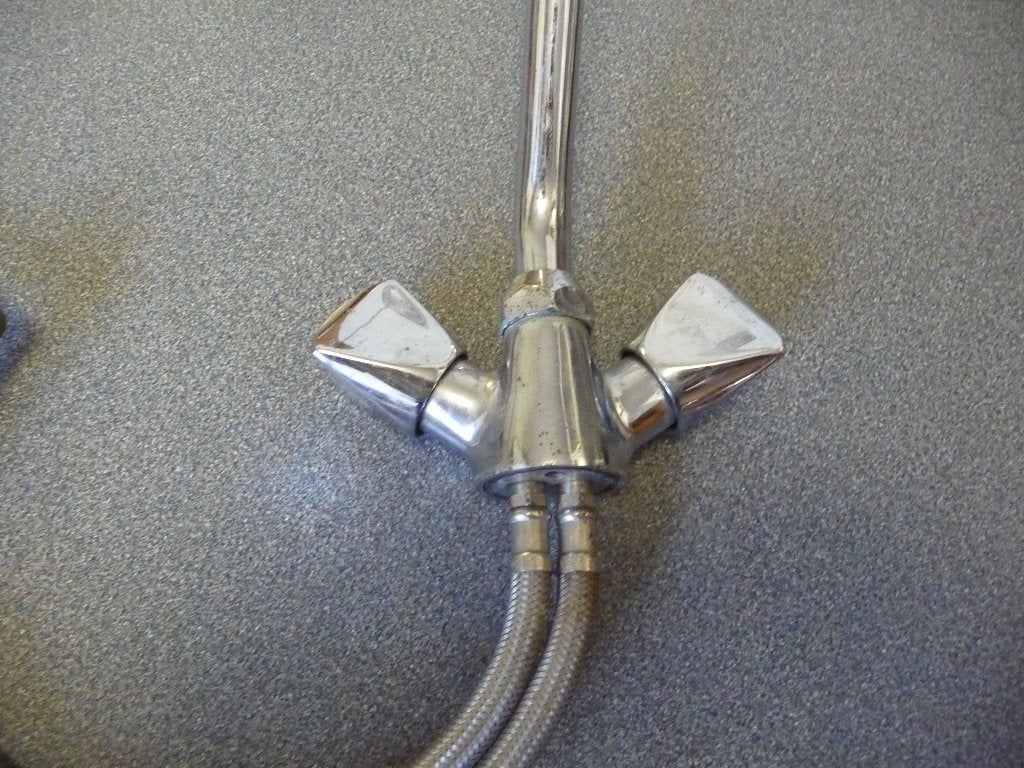 wastafelkraan met waste chroom, Ophalen of Verzenden, Gebruikt, Chroom, Kraan
