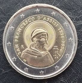Italië 2 euro 2026 UNC - Franciscus van Assisi, Postzegels en Munten, Verzenden, Italië, 2 euro, Losse munt