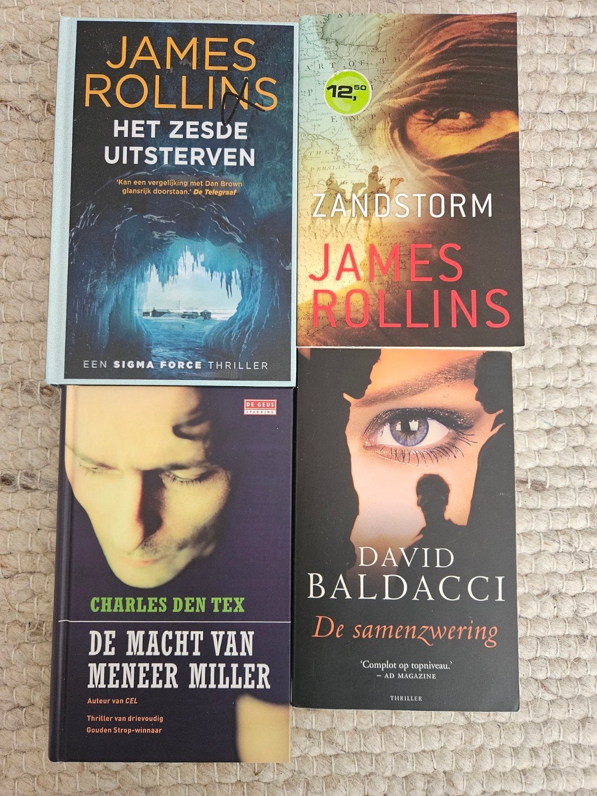 Thriller boeken van Charles den Tex, James Rollins e.a., Ophalen of Verzenden, Gelezen, Charles den Tex, James Rollins, David Baldacci