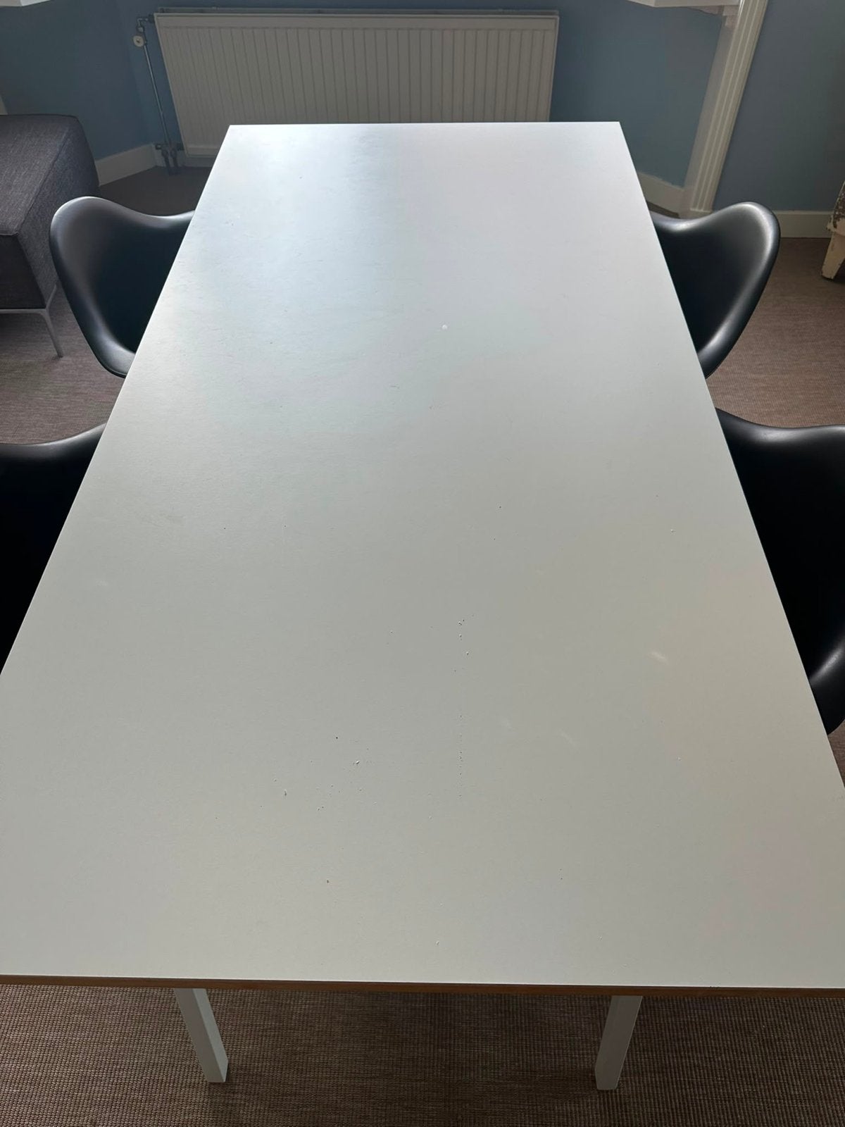 Hay Loopstand Tafel met Eiermann blad 180x90 - Wit, Huis en Inrichting, Tafels | Eettafels, Ophalen, Gebruikt, 50 tot 100 cm, Vier personen