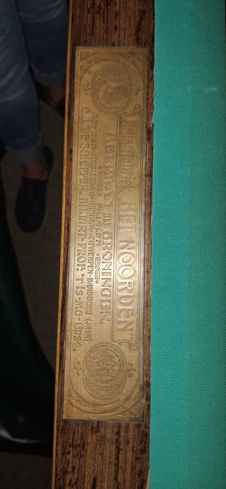 Karakteristieke Biljarttafel met Nostalgische Uitstraling, Ophalen, Zo goed als nieuw, Biljarttafel
