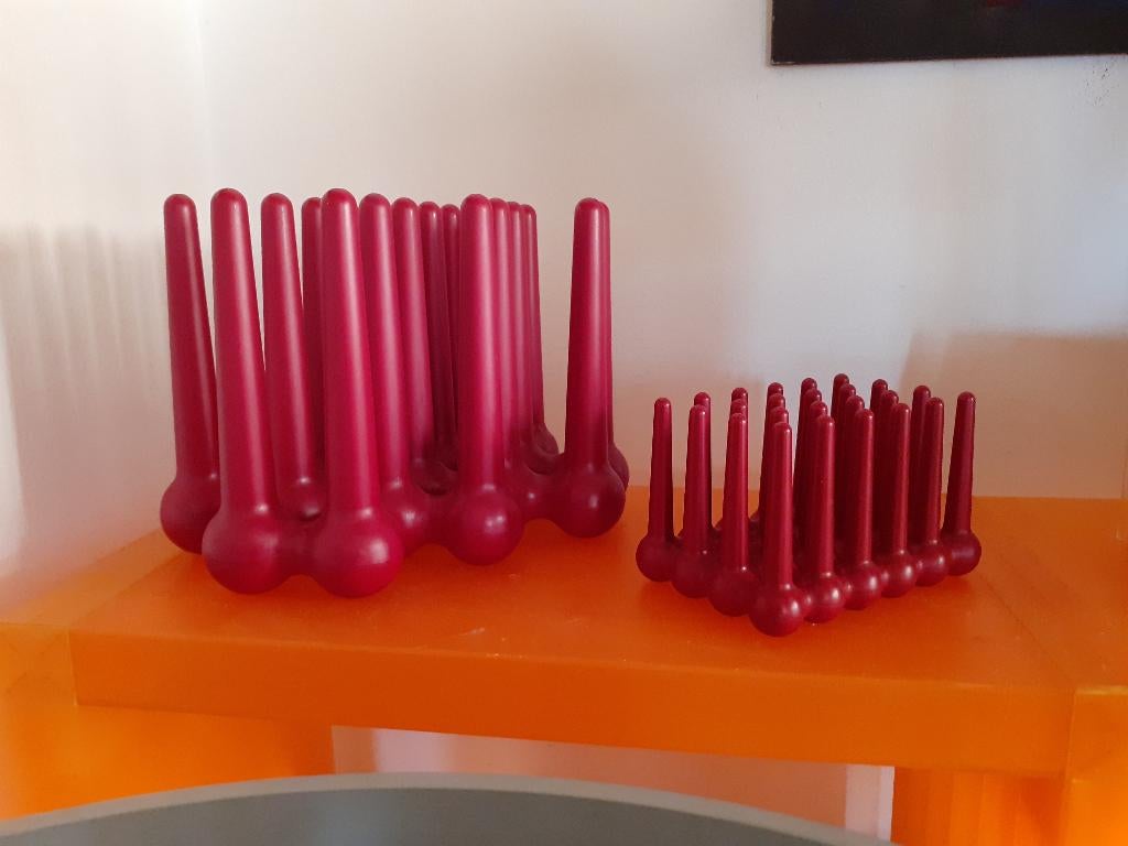 Helit space age design brievenhouder rood jaren 70 retro, Gebruikt, Helit, ?, Kunststof