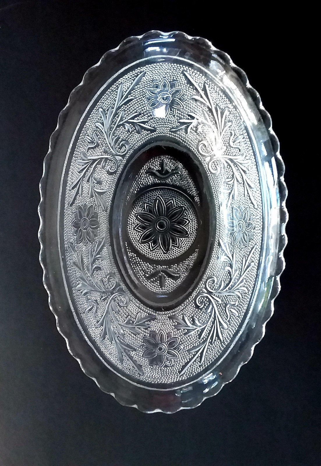 Vintage glazen schaal Sandwich serie - Anchor Hocking, Ophalen of Verzenden