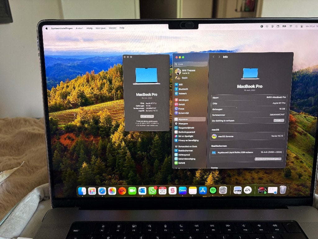 MacBook Pro 16 inch 2021 - 100% batterijconditie, 2 tot 3 Ghz, Qwerty, Zo goed als nieuw, 16 inch