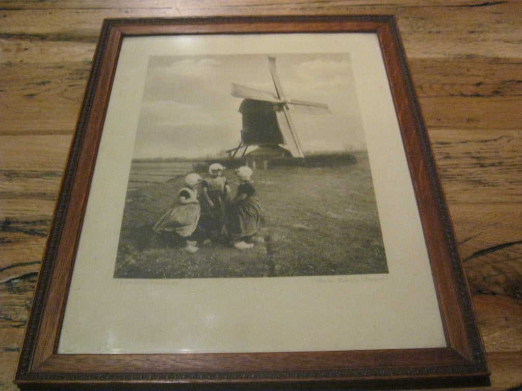 Mooi oud Schilderijtje met Molen., Minder dan 50 cm, Gebruikt, Ophalen of Verzenden, Schilderij