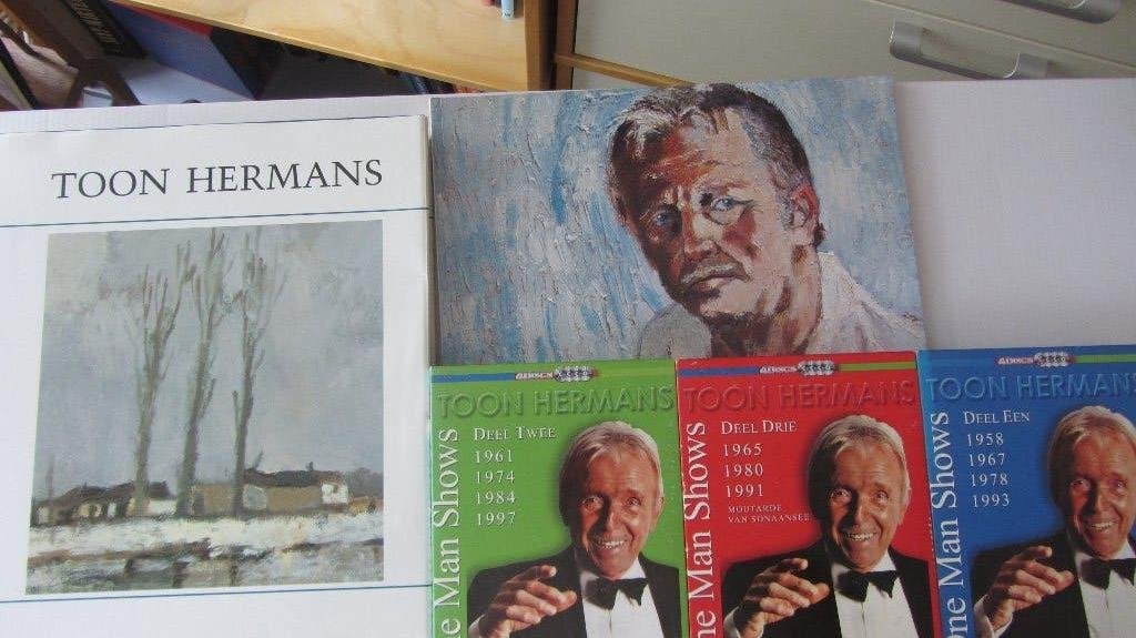 Toon Hermans 3 boeken + dvdbox one man shows, Ophalen of Verzenden, Zo goed als nieuw