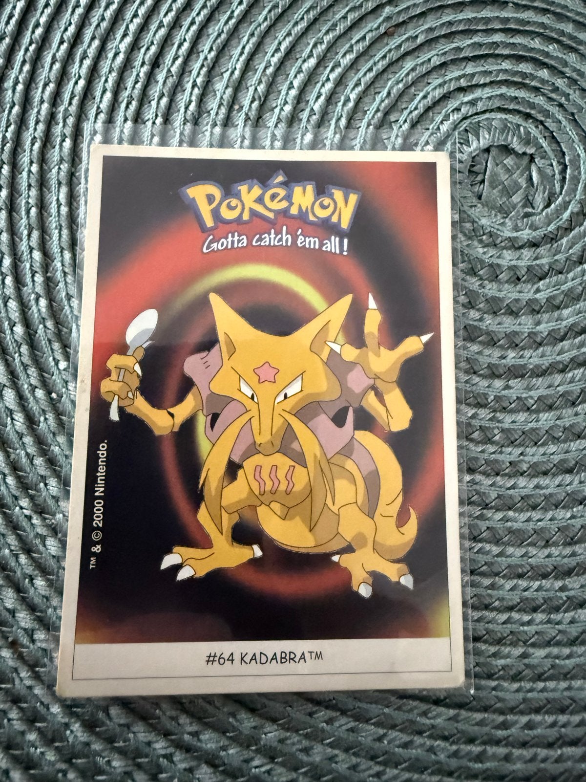 Dunkin Boomer Pokémon Sticker #64 Kadabra, Ophalen of Verzenden, Gebruikt, Losse kaart
