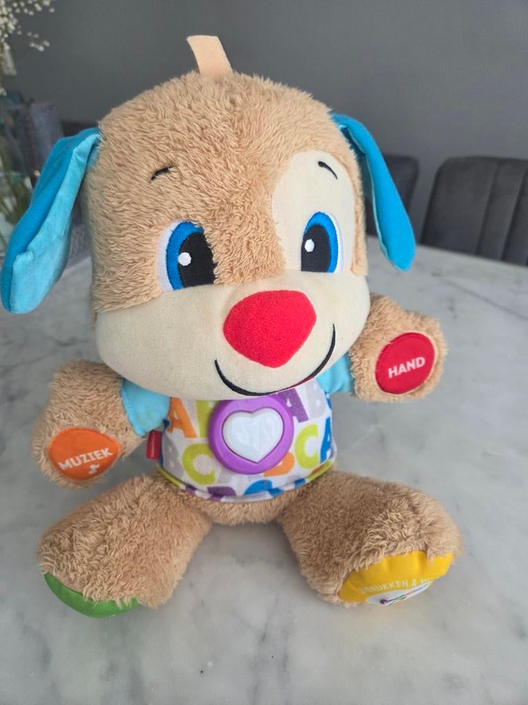 Fisher-Price Leerplezier Puppy Knuffel met Geluid, Ophalen, Gebruikt, Hond, Middelgroot (20 tot 80 cm)