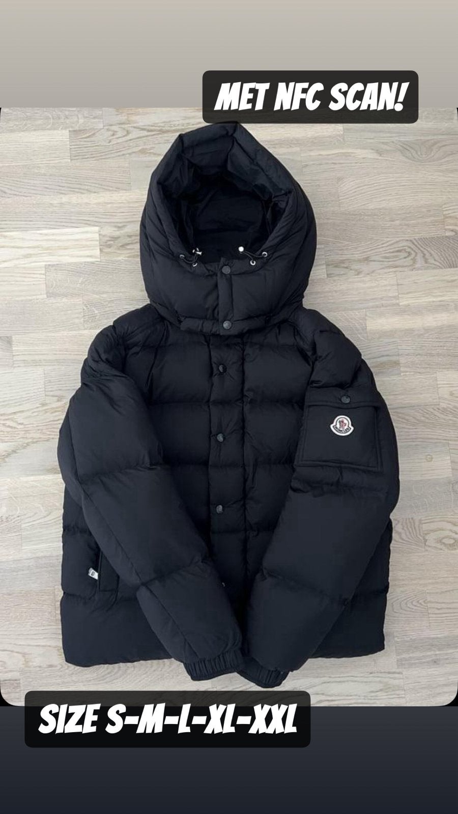 Moncler Vezere winterjas zwart, Ophalen of Verzenden, Nieuw, Zwart