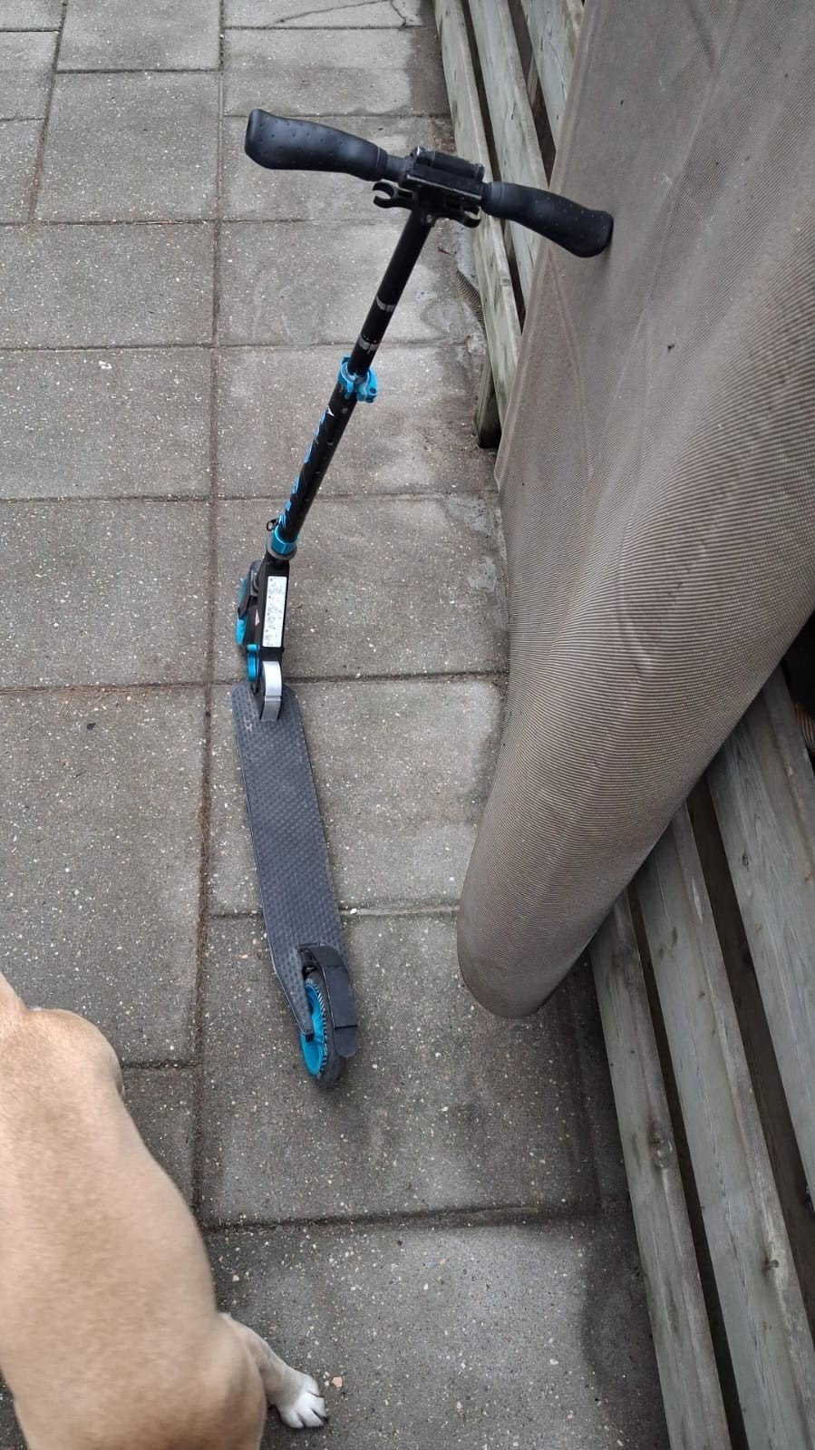Step met blauwe accenten - Gebruikt, Fietsen en Brommers, Steps, Ophalen, Gebruikt, Gewone step, Onbekend