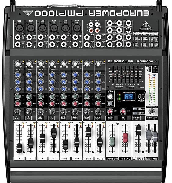 Behringer Europower PMP1000: Krachtige en compacte mixer, Muziek en Instrumenten, Mengpanelen, Ophalen of Verzenden, Zo goed als nieuw