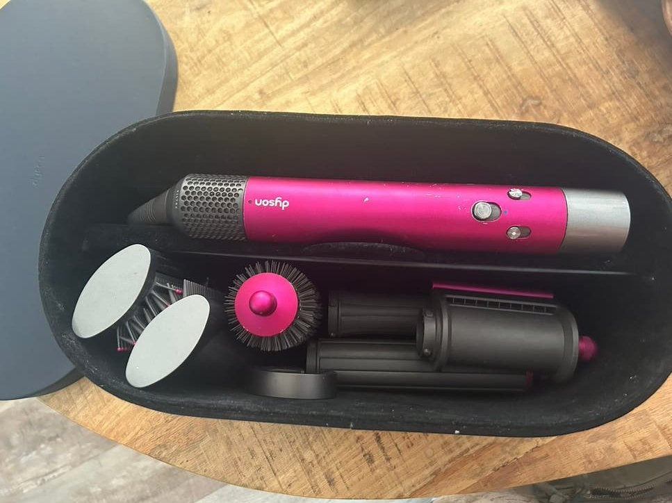 Dyson Airwrap Complete Long multistyler (Fuchsia/Nikkel), Ophalen, Gebruikt, Föhn of Haardroger