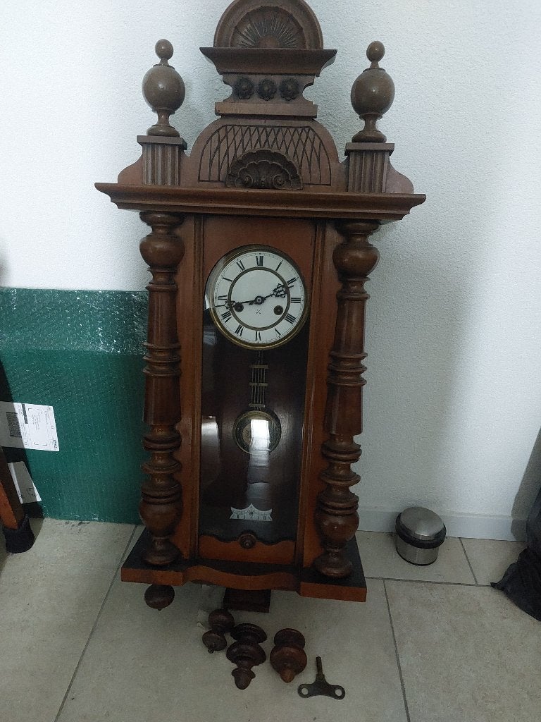 Antieke Duitse Thomas Haller wandklok, Ophalen