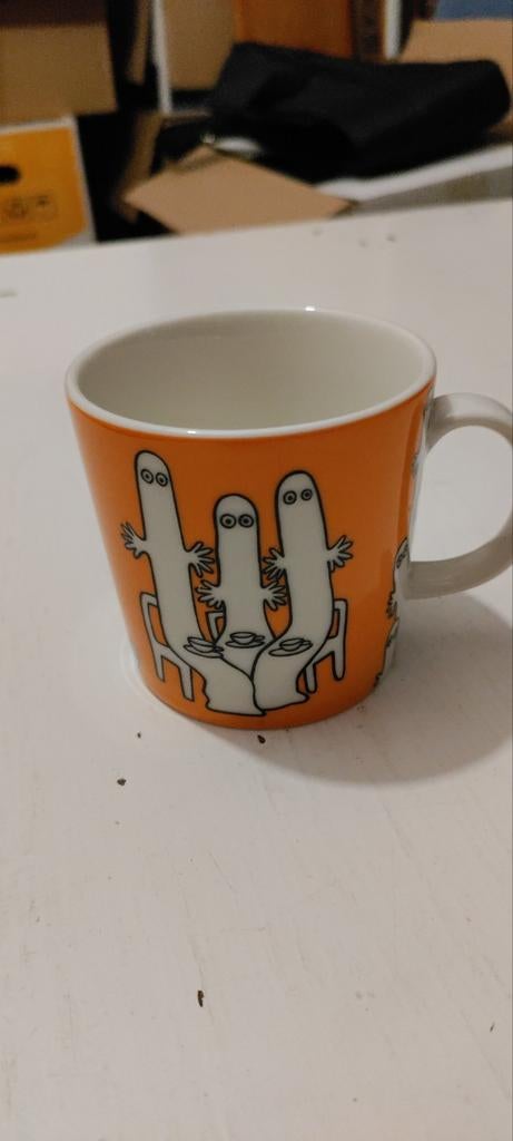 Moomin Arabia Finland Mok - Spookachtig Oranje Design, Ophalen of Verzenden