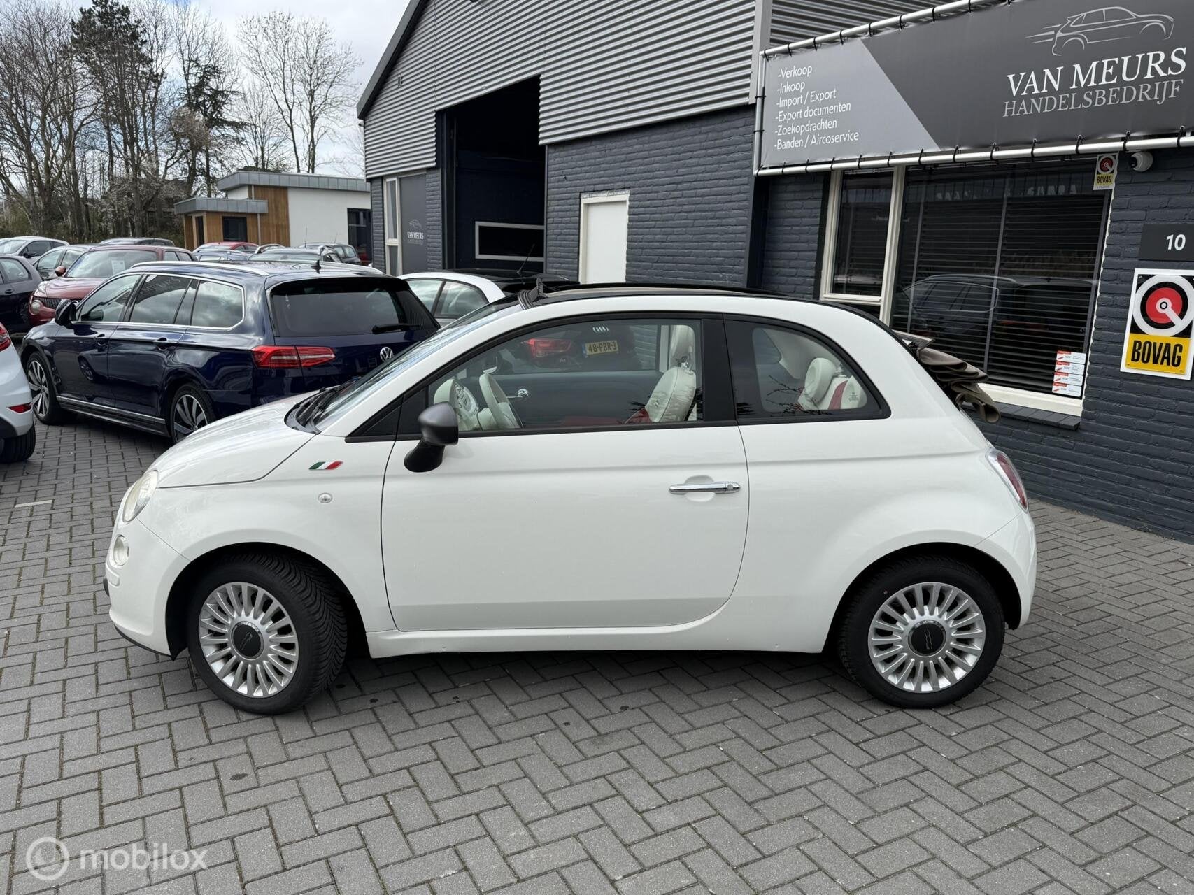 Fiat 500 1.2 Lounge, cabrio, Lmv, apk 09-2027, Auto's, Euro 5, Stof, Gebruikt, 4 cilinders