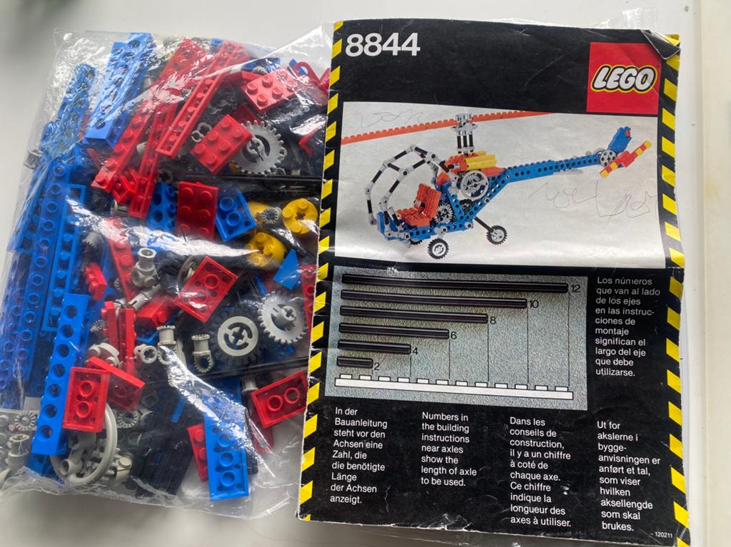 Oude Lego technic 8844 helicopter  uit 1981, Kinderen en Baby's, Speelgoed | Duplo en Lego, Gebruikt, Lego, Compleet, Ophalen of Verzenden