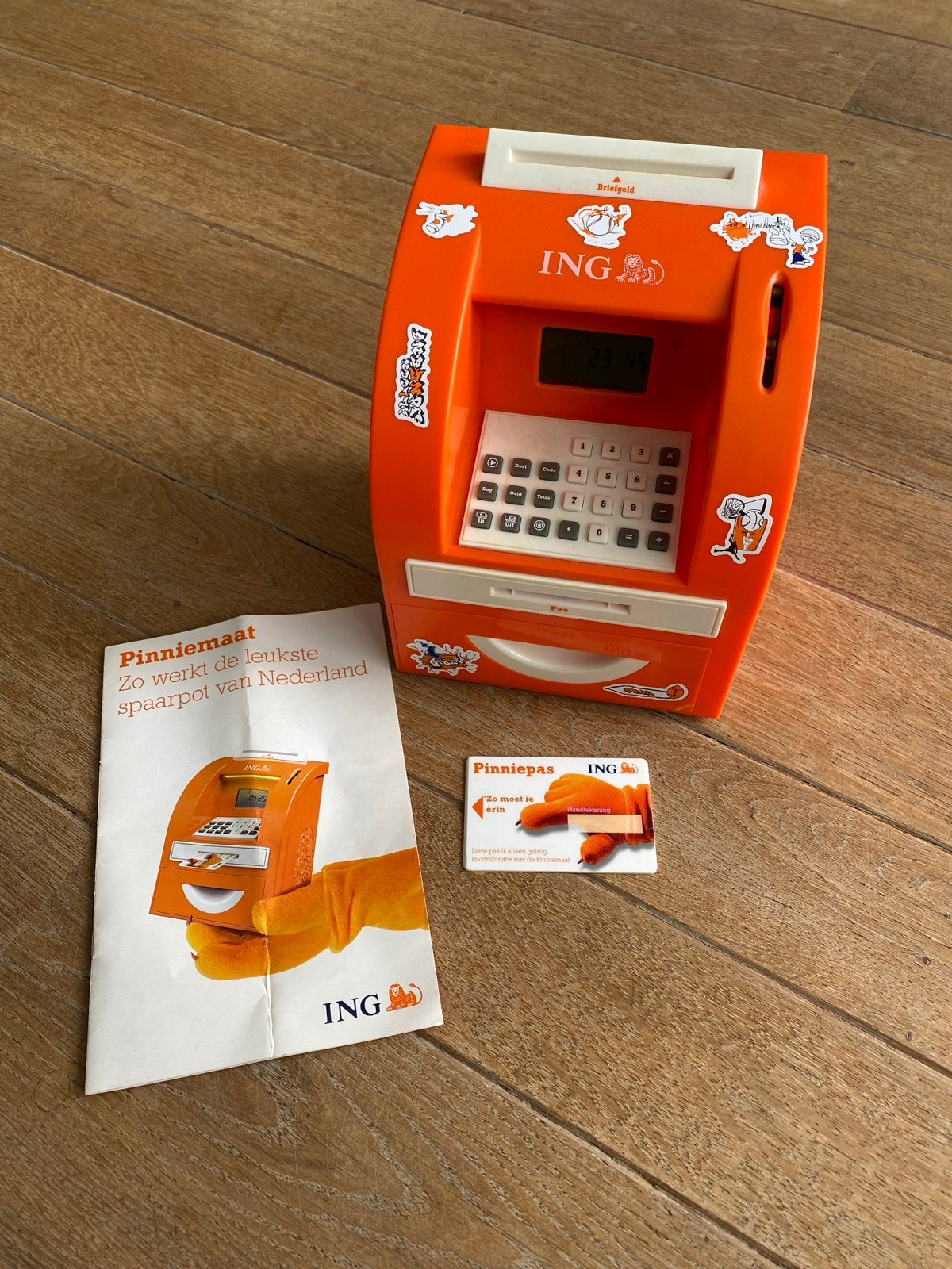 ING Pinniemaat spaarpot - in goede staat, Ophalen of Verzenden, Zo goed als nieuw, Kunststof, Overige thema's