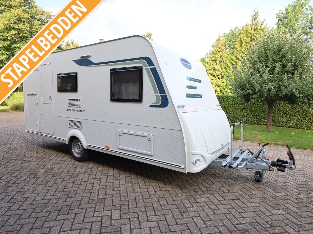 Caravelair Alba Family 466 Stapelbed en vast bed, Bedrijf, Treinzit, 750 - 1000 kg, Dwarsbed