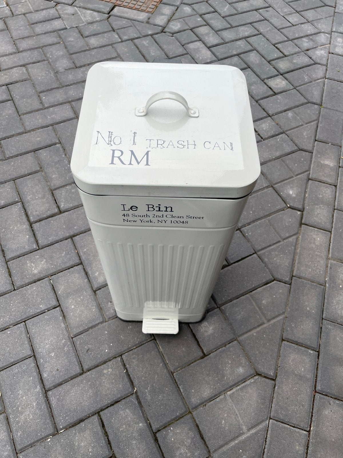 Stijlvolle pedaalemmer - "No 1 Trash Can RM", Ophalen, Gebruikt, Met pedaal, Metaal
