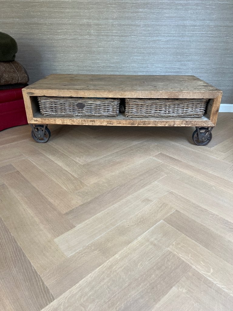 Salontafel, Ophalen, Gebruikt, 100 tot 150 cm, Teakhout