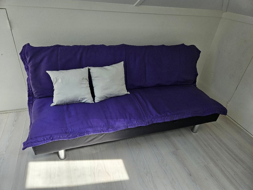 slaapbank, Ophalen, 210 cm, Paars, Tweepersoons