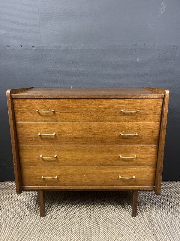 Vintage Frans dresssoir of ladekast, Niet ingevuld, Gebruikt, Jaren 50-60, Niet ingevuld