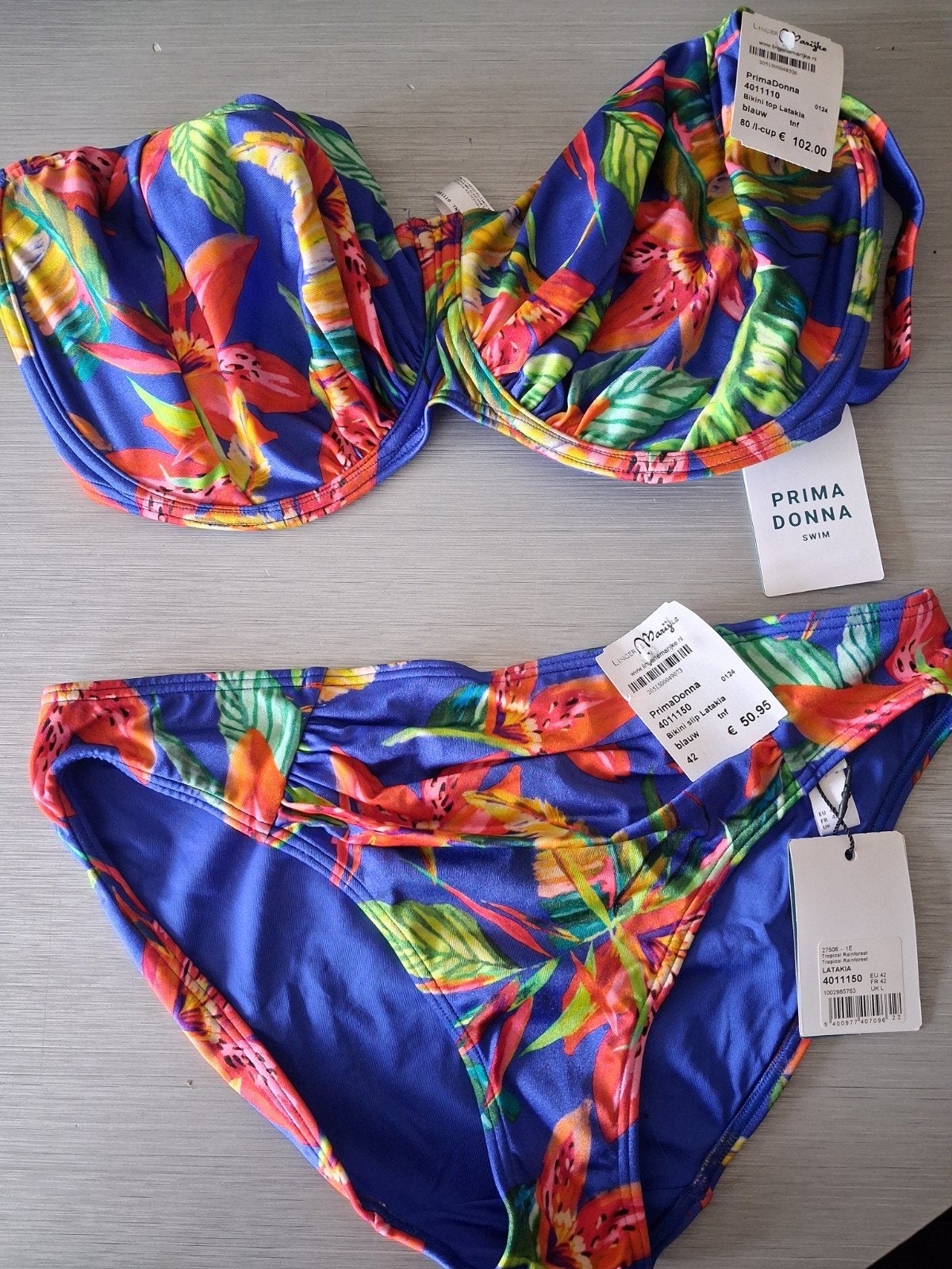 Nieuwe PrimaDonna bikini set met tropische print, PrimaDonna, Meerkleurig, Nieuw, Ophalen of Verzenden