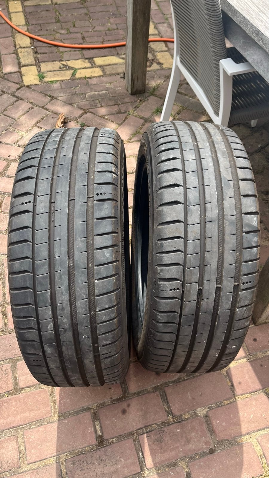 2x Michelin Pilot Sport 5 Zomerbanden 215/55 ZR17 (2 stuks), Ophalen, Gebruikt