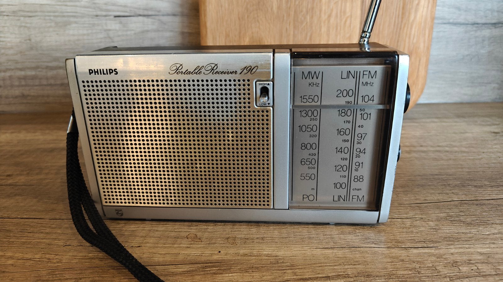 Vintage Philips Portable Receiver 190, Ophalen of Verzenden, Gebruikt, Radio