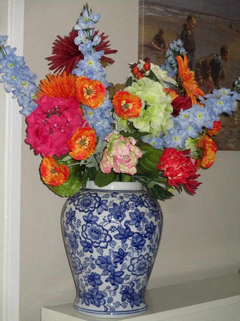 NIEUW boeket zijdebloemen bloemen kunst kunstbloemen, Binnen, Nieuw, Ophalen of Verzenden, Boeket