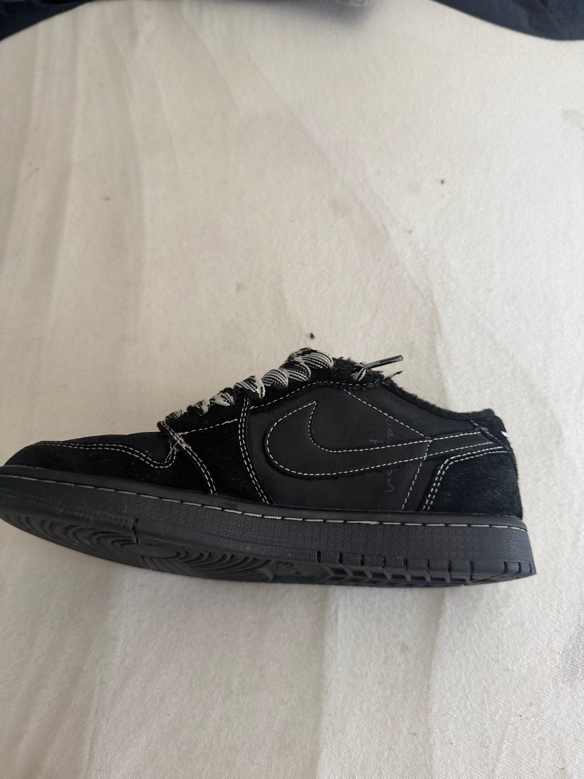 Jordan 1 x Travis Scott maat 39, Ophalen of Verzenden, Gedragen, Zwart, Sneakers of Gympen