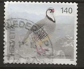 Zwitserland 11, patrijs voor sjopper, Verzenden, Gestempeld
