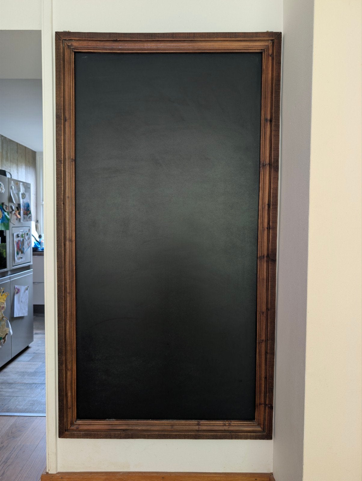 Heel groot krijtbord met houten omlijsting, Diversen, Schoolborden, Ophalen, Gebruikt, Krijtbord