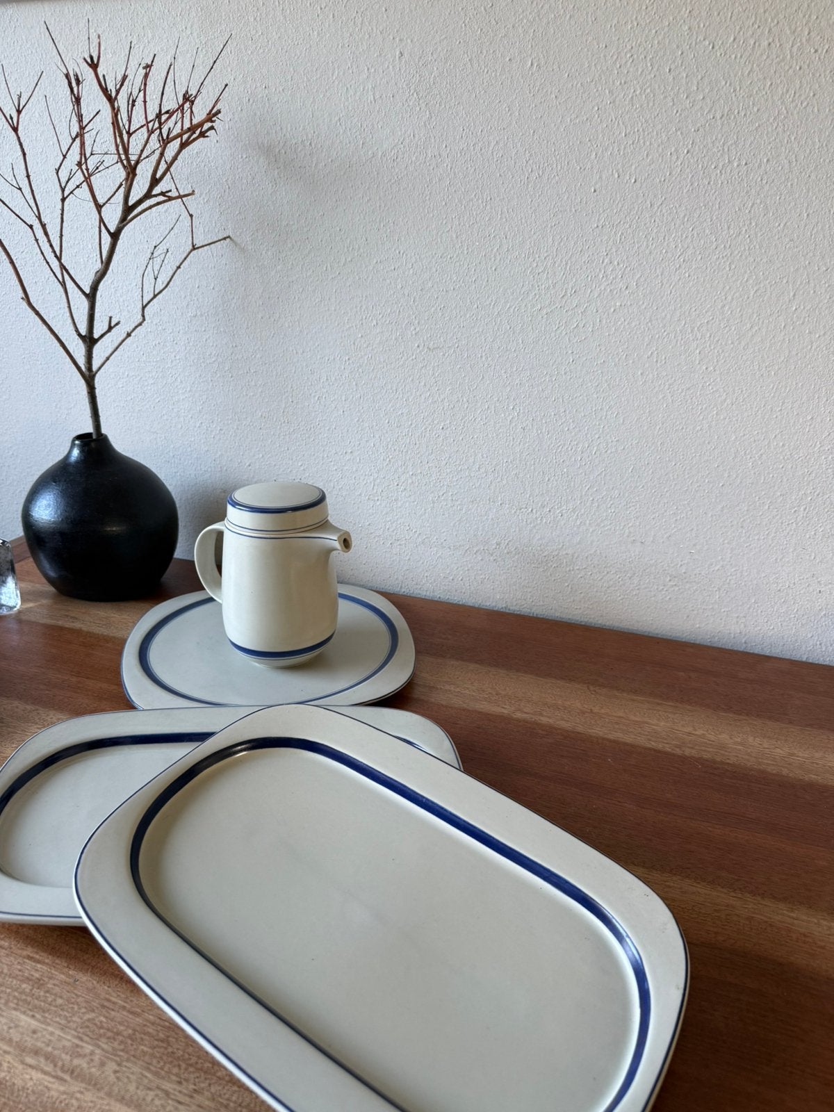 Set van 3 Vintage Rosenthal Serveerschalen+koffie/theekan, Huis en Inrichting, Ophalen of Verzenden, Glas, Overige stijlen, Bord(en)
