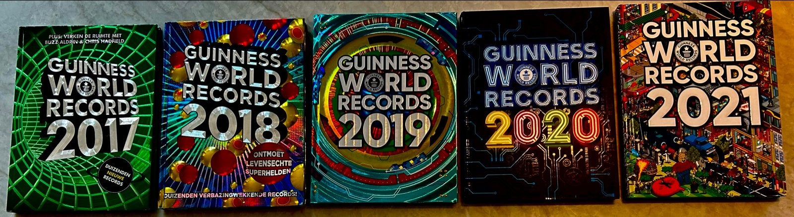 Guinness World Records Boeken 2017, 2018, 2019, 2020, 2021, Ophalen of Verzenden, Gelezen, Nederland